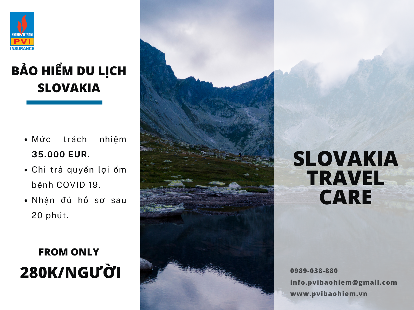 bảo hiểm du lịch slovakia giá rẻ có chi trả covid 19
