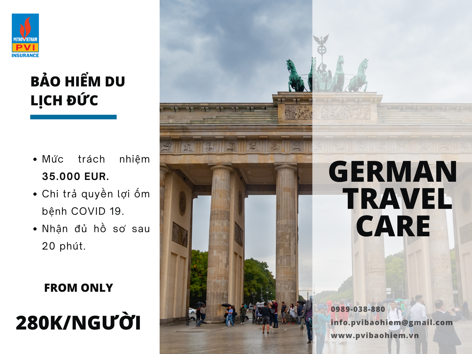 Bảo hiểm du lịch Đức có chi trả Covid 19