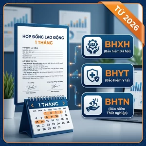 Read more about the article Hợp Đồng 1 Tháng Cũng Phải Đóng Đủ 3 Loại Bảo Hiểm Từ 2026 — DN Cần Làm Gì?